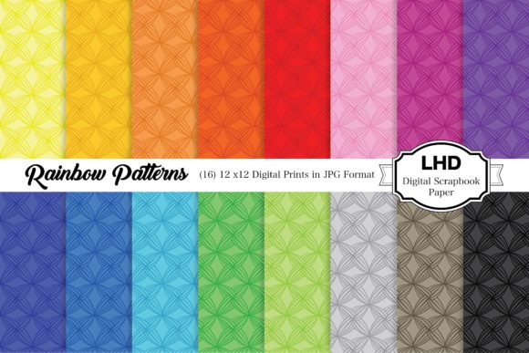 Download Rainbow Patterns Digital Backgrounds - Premium Bundle
