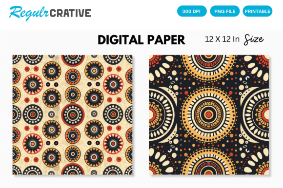 Download Aztec Tribal Digital Paper Backgrounds - Premium Resources